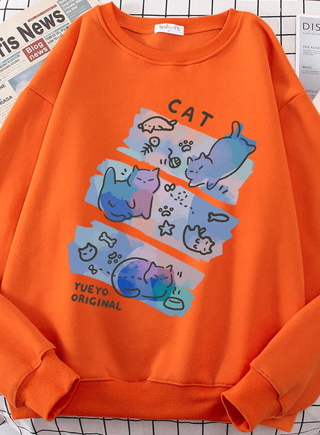 Pastel Meow Mix Sweatshirt