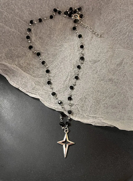 Dark Charm Layered Necklace Set