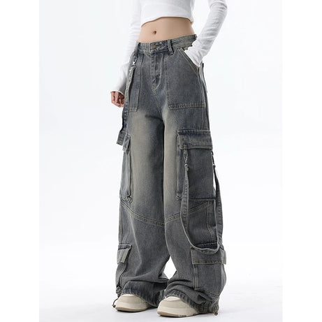 Extreme Wide-Leg Cargo Jeans