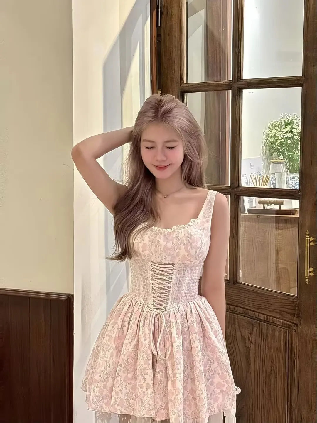 Blush Garden Corset Dress