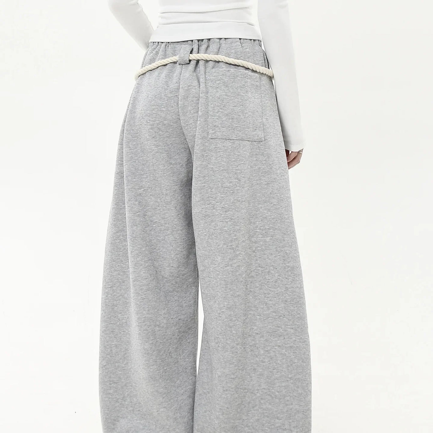 Retro Drawstring Wide Leg Lounge Pants