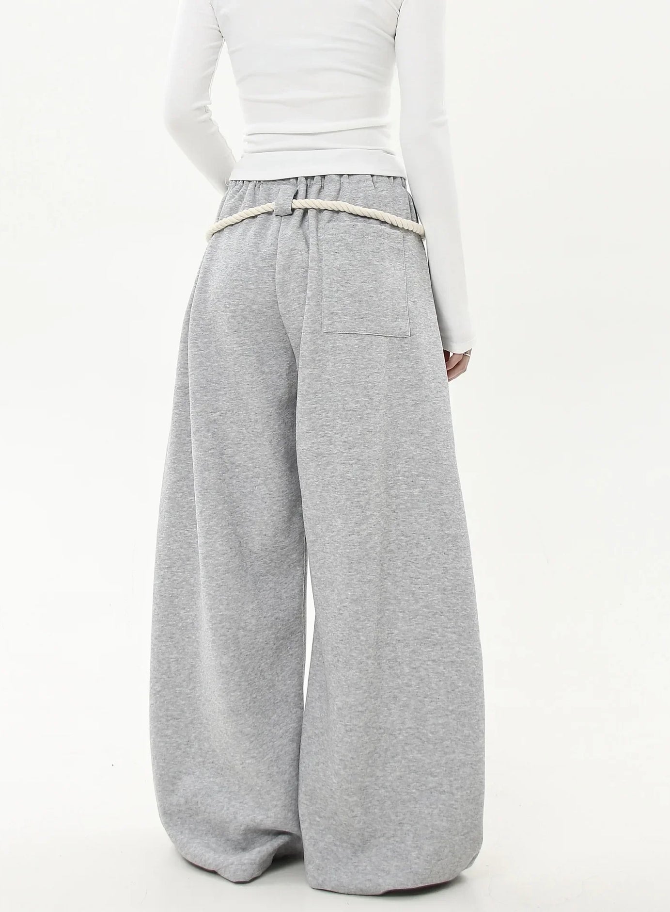 Retro Drawstring Wide Leg Lounge Pants