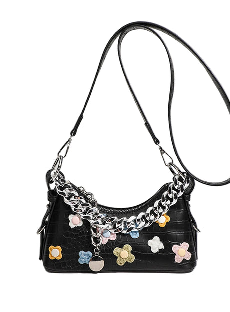 Punk Bloom Chain Shoulder Bag