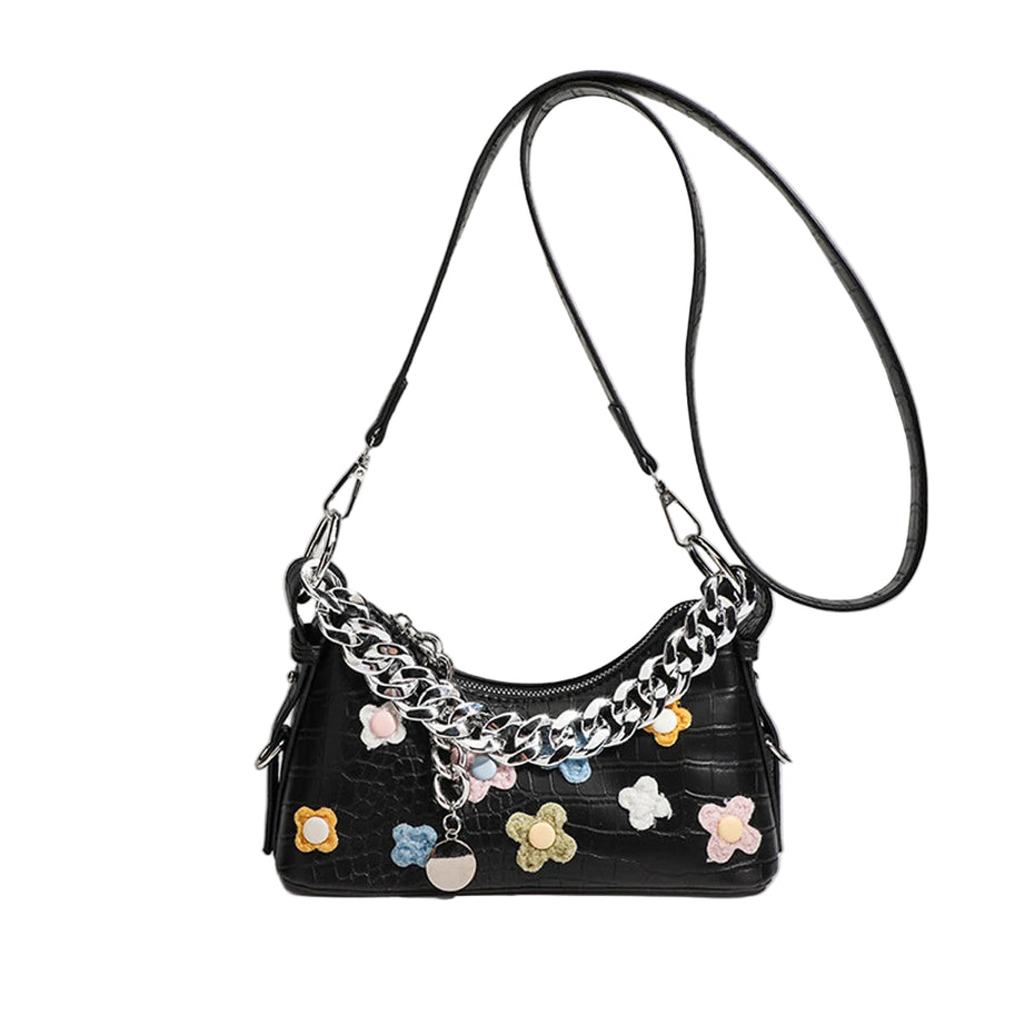 Punk Bloom Chain Shoulder Bag