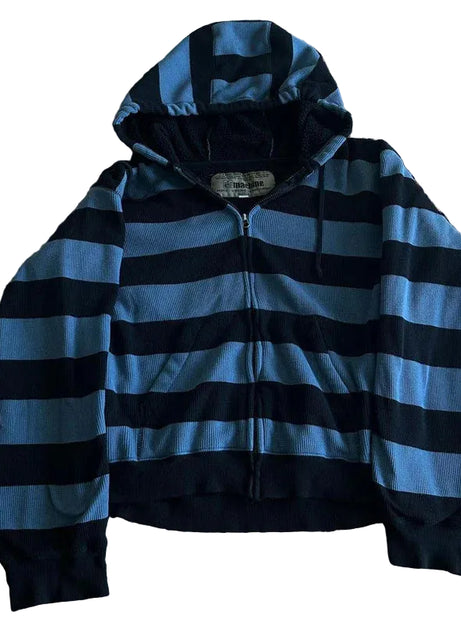 Blå Venom Grunge-huvtröja