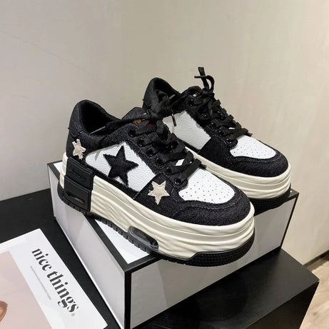 Starry Sky Denim Platform Sneakers