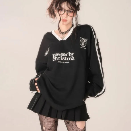 Passerby Varsity Oversized Sweatshirt