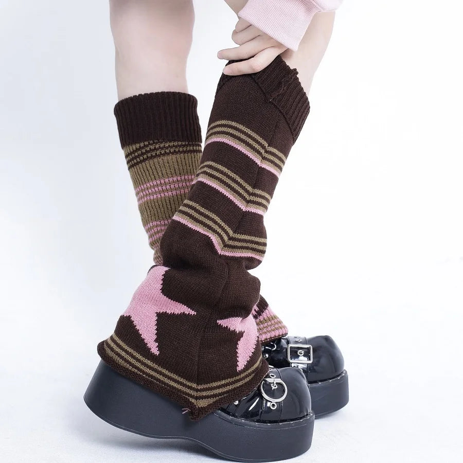 Retro Grunge Knit Leg Warmers