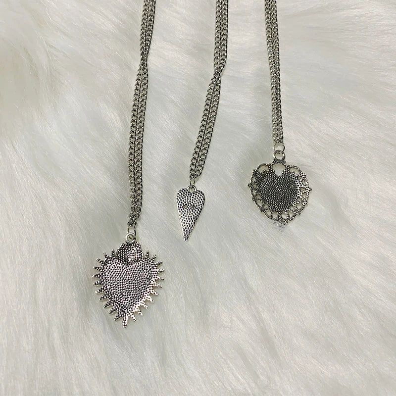 Mystic Heart Pendant Layered Necklaces