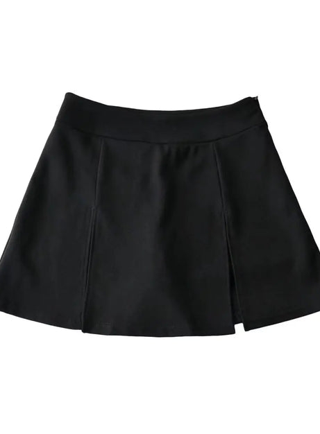Noir Line Split Skirt