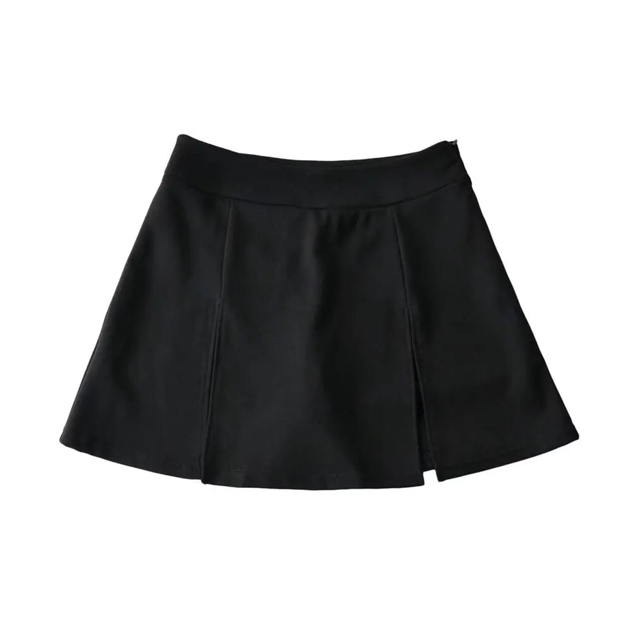 Noir Line Split Skirt