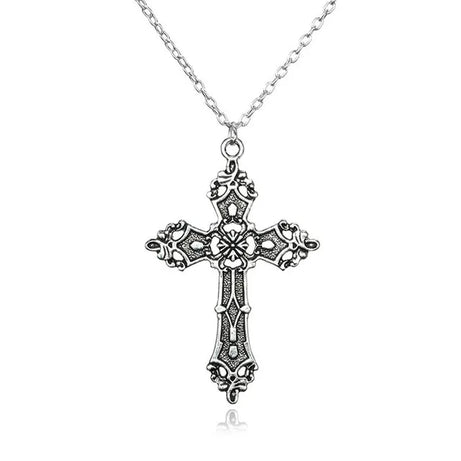 Gothic Bloodstone Cross Necklace
