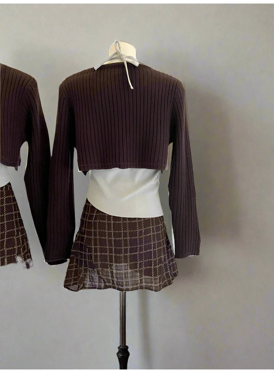 Asymmetrical Layered Knit Set