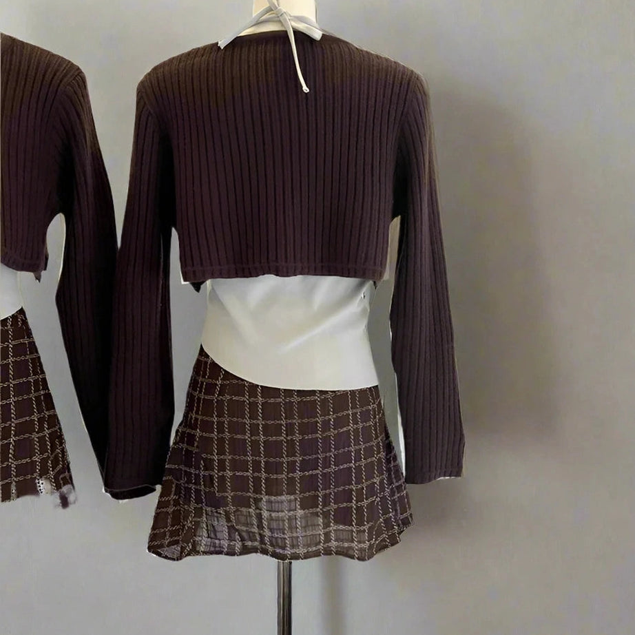 Asymmetrical Layered Knit Set