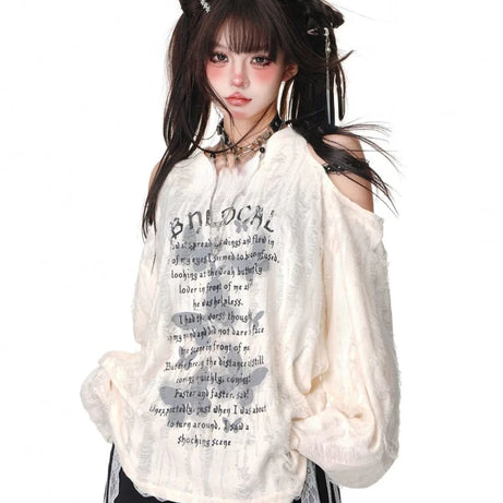 Shredded Butterfly Grunge Top