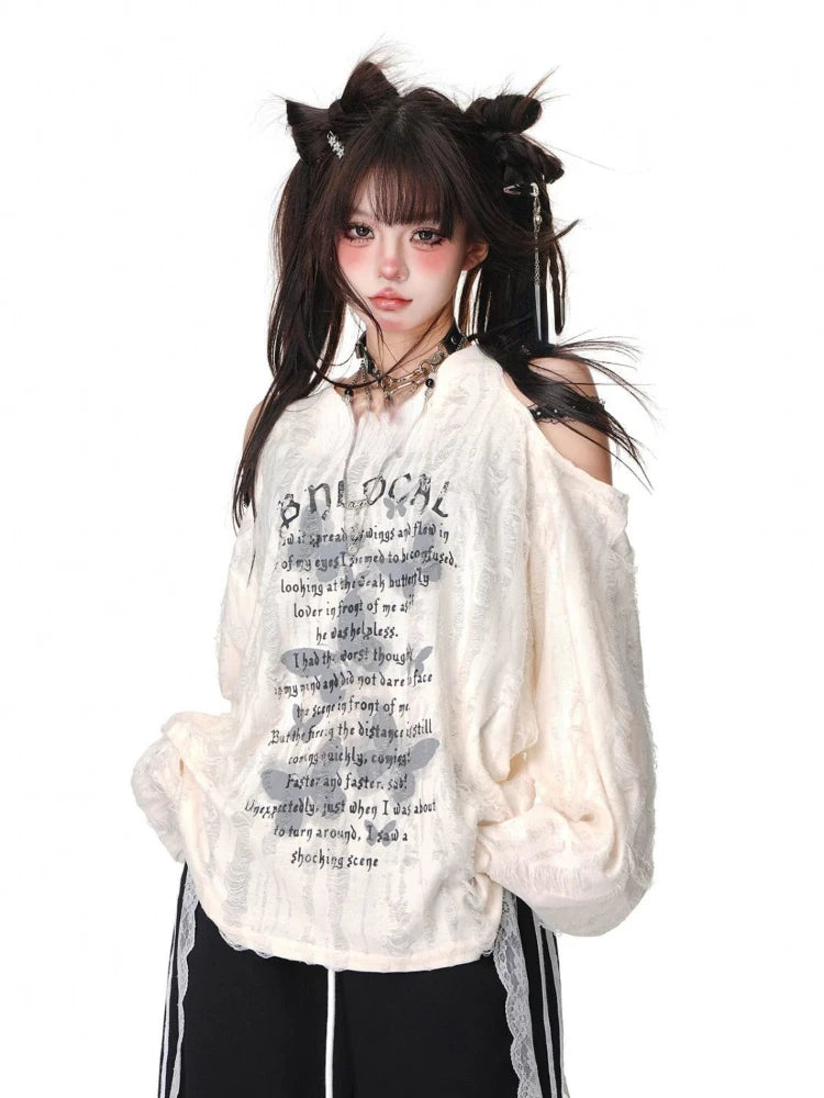 Shredded Butterfly Grunge Top