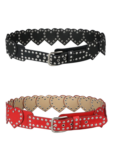 Punk Love Stud Heart Belt