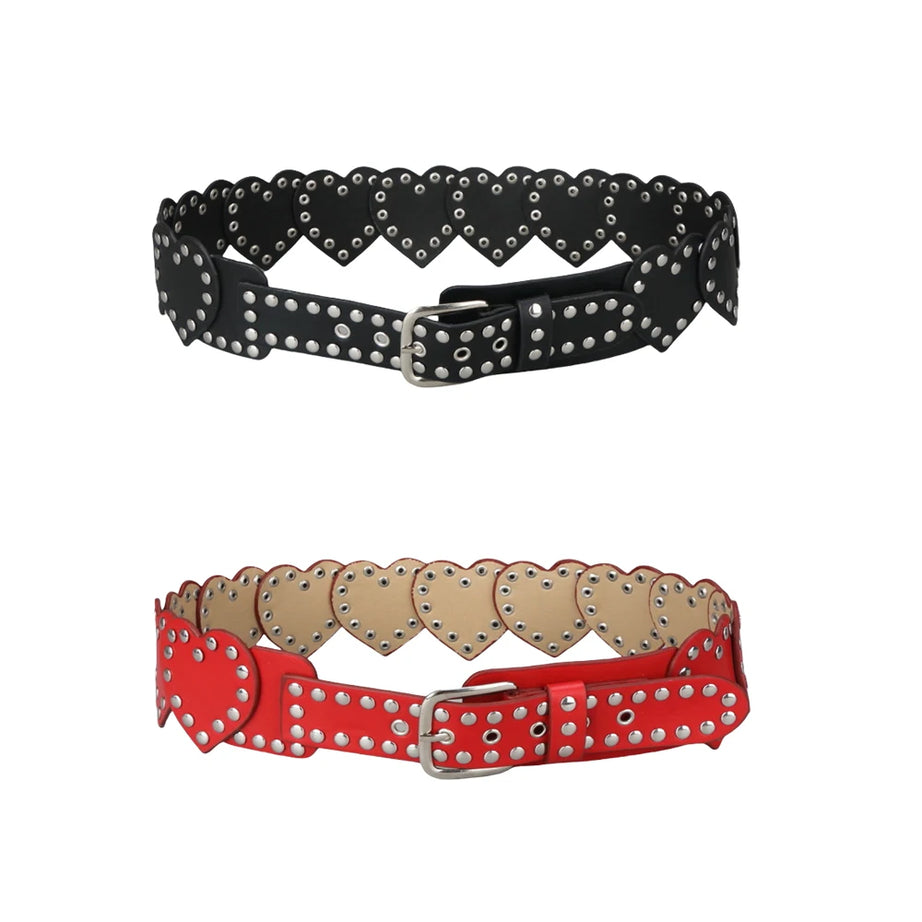 Punk Love Stud Heart Belt