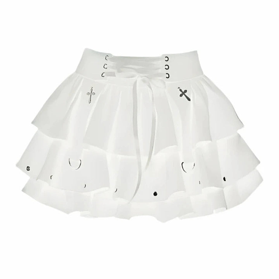 Y2k Gothic Layered Corset Skirt