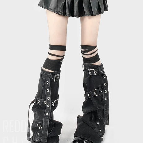Cyberpunk Chaos Buckle Leg Warmers