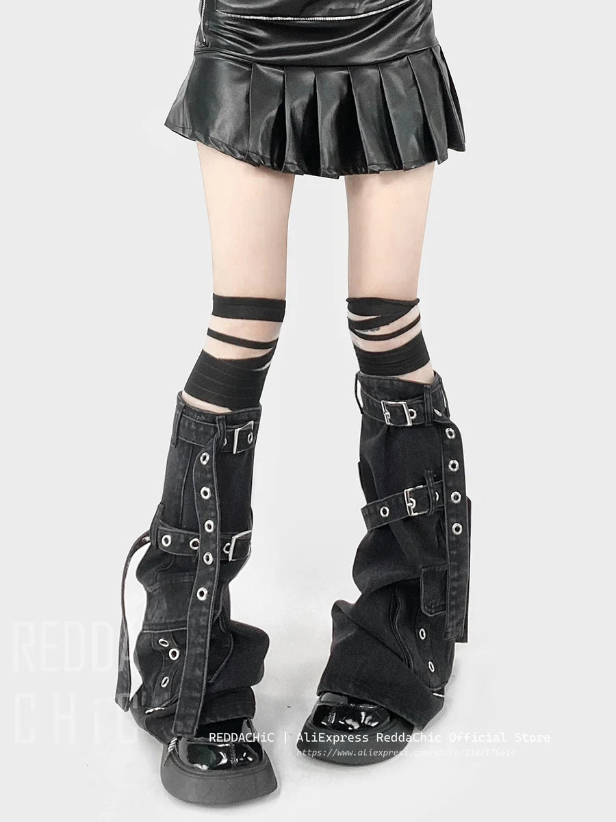 Cyberpunk Chaos Buckle Leg Warmers