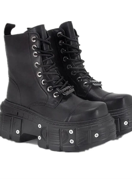 Neo-Punk Platform Combat Boots