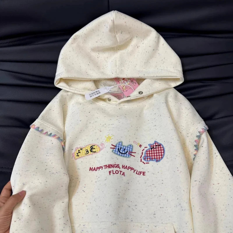 Whimsy Cat Patch Hoodie