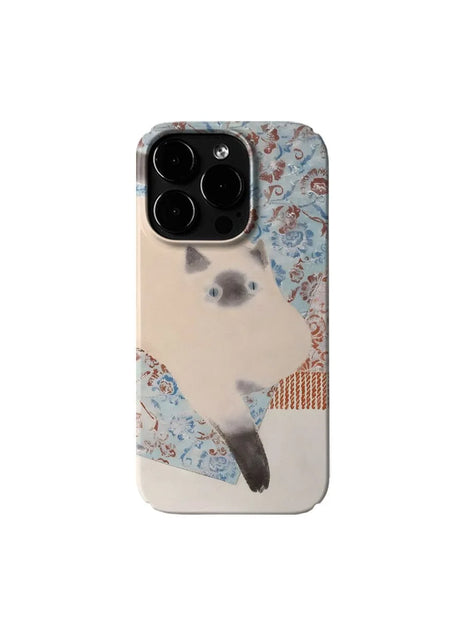 Cozy Quilt Cat iPhone  Case