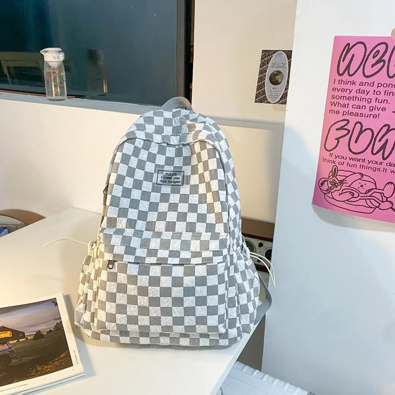 Mint Checkered Street Backpack