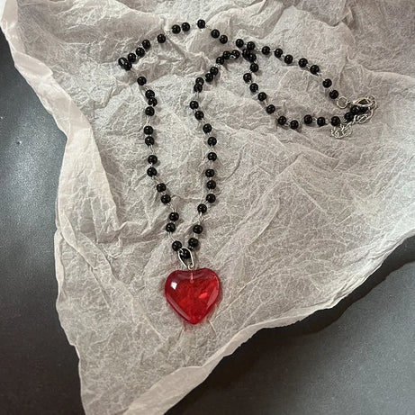 Dark Charm Layered Necklace Set