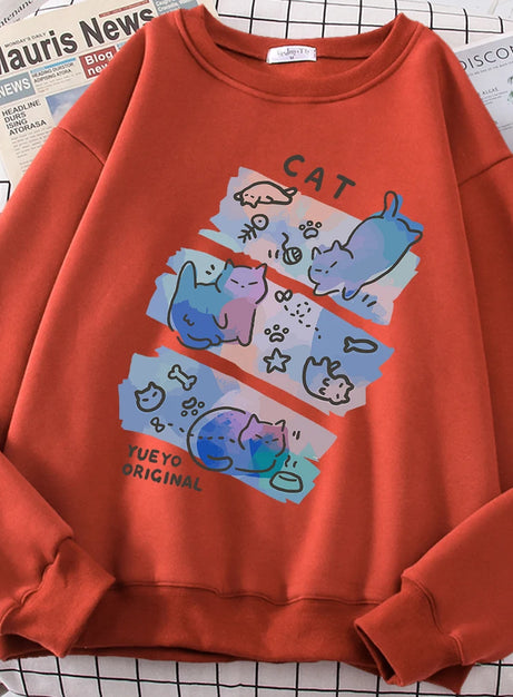 Pastel Meow Mix Sweatshirt