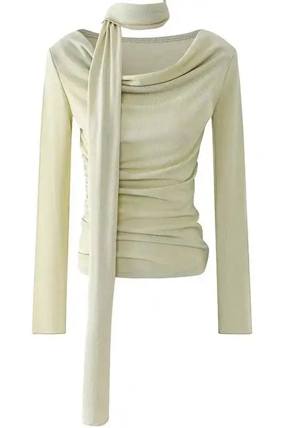 Asymmetrical Drape Neck Top