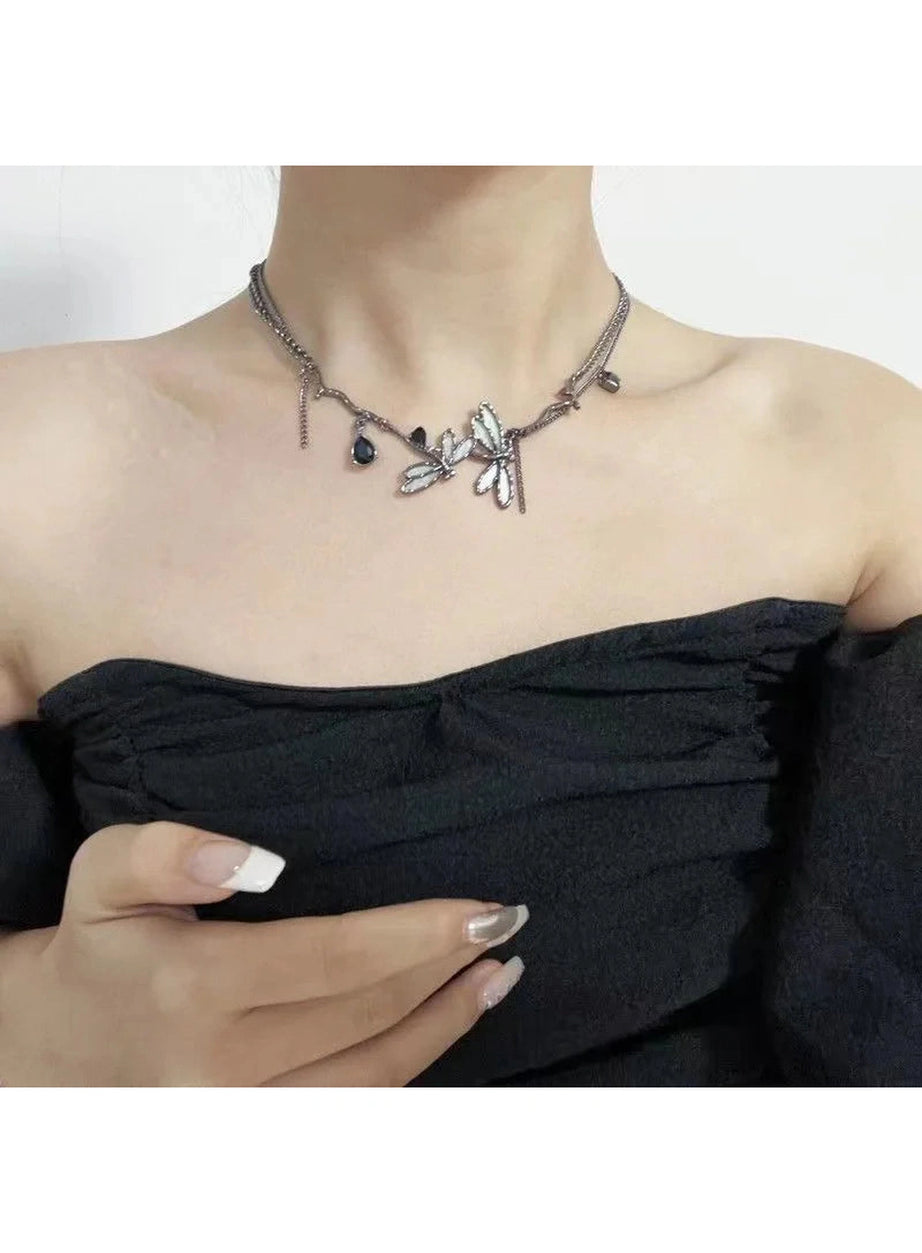 Enchanted Dragonfly Gothic Choker