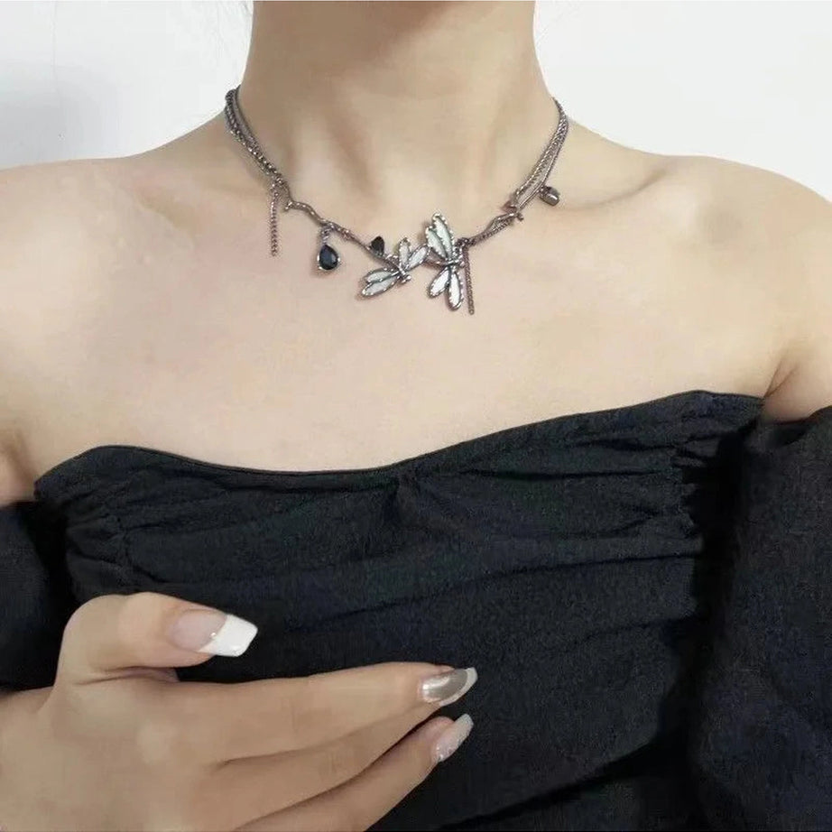 Enchanted Dragonfly Gothic Choker