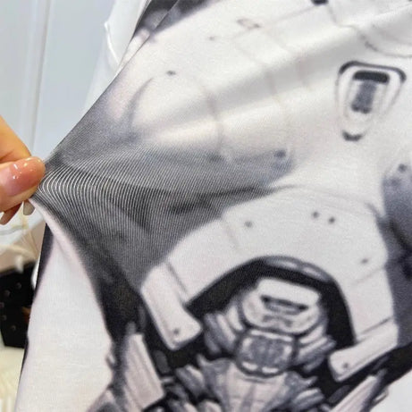 Cyber Armor Graphic Oversized T-shirt