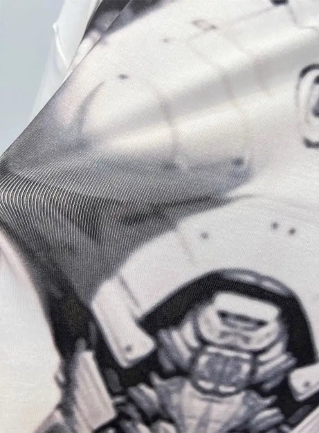 Oversize-T-Shirt mit Cyber ​​Armor-Grafik