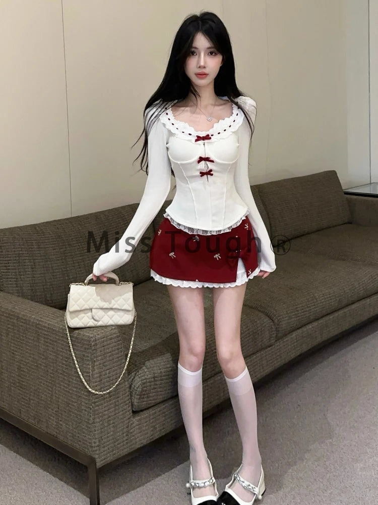 Sweetheart Ribbon Lace Set