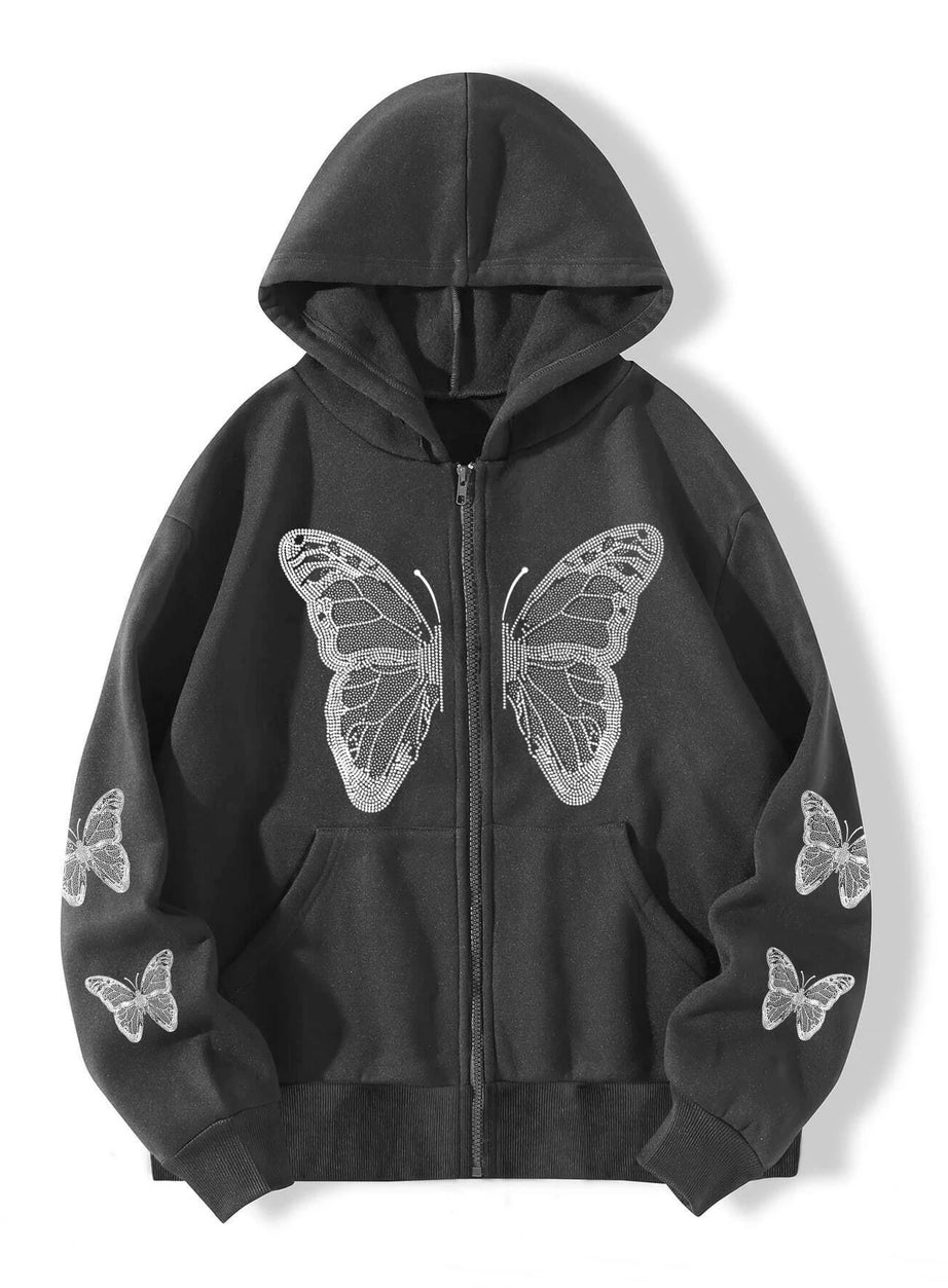 Shadow Flutter Butterfly Hoodie