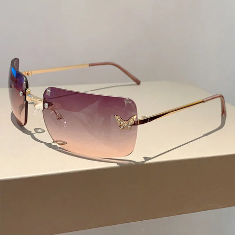 Flutter Glow Rimless Sunglasses