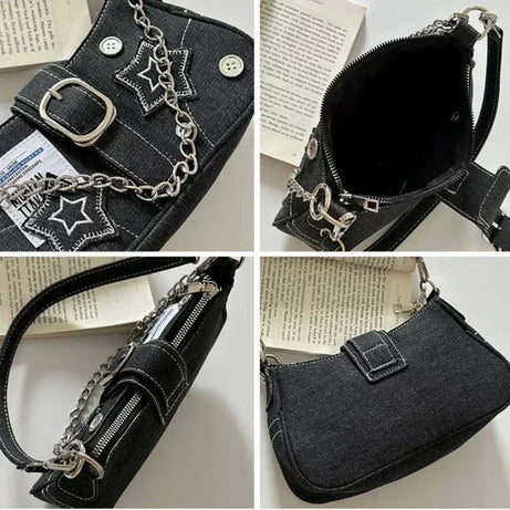 Star Rebel Denim Shoulder Bag