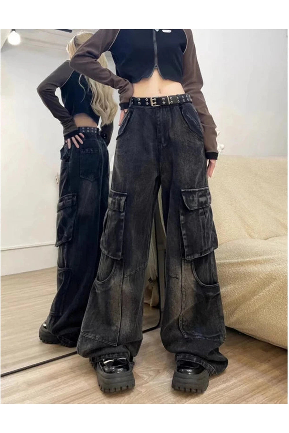 Gothic Cargo Flare Jeans
