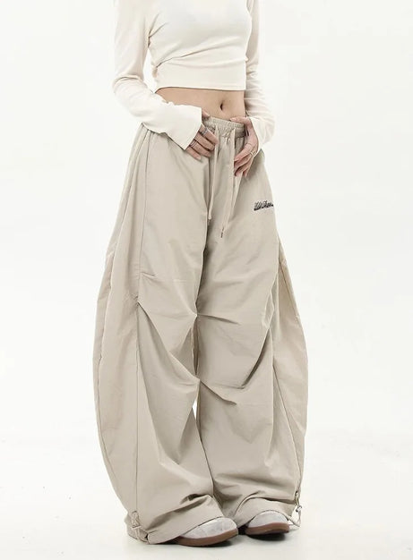 Neutral Oversized Parachute Pants