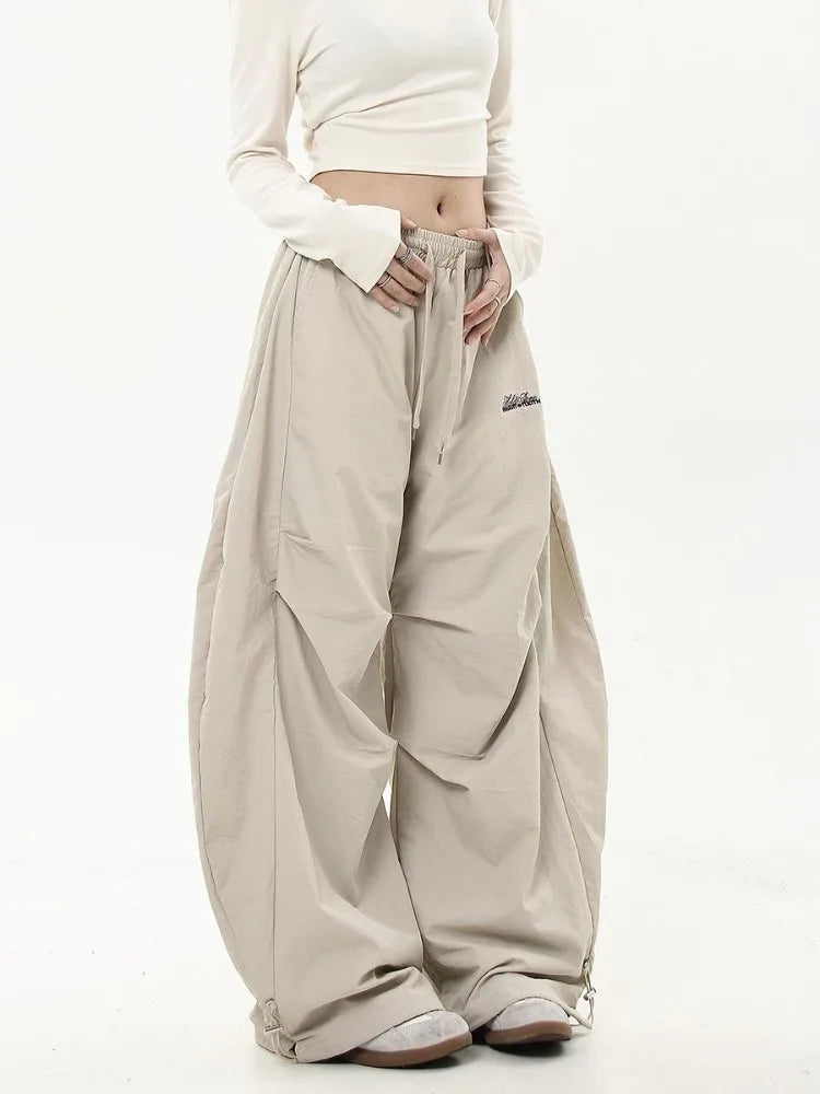 Neutral Oversized Parachute Pants