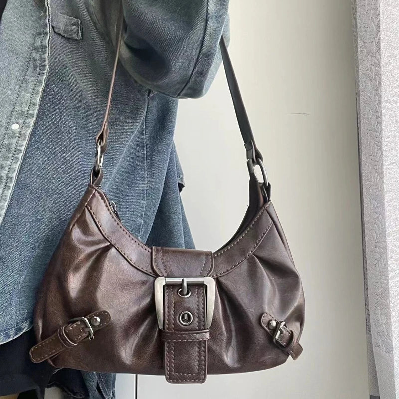 Mocha Grunge Mini Shoulder Bag