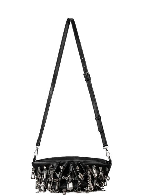 Zipper Storm Chain Shoulder Bag