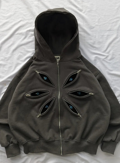 Zipped Gaze Hoodie