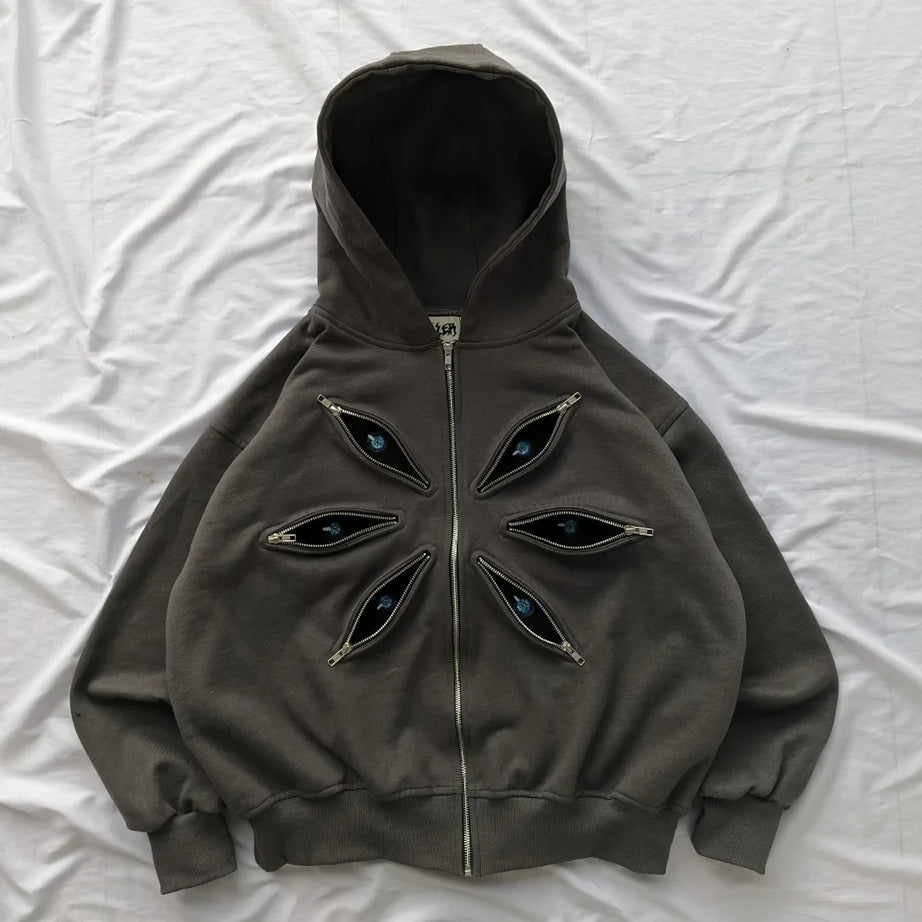 Zipped Gaze Hoodie