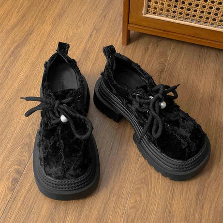 Industrial Stitch Combat Platform Shoes