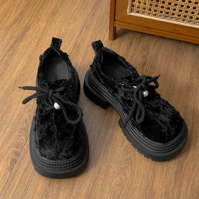 Industrial Stitch Combat Platform Shoes