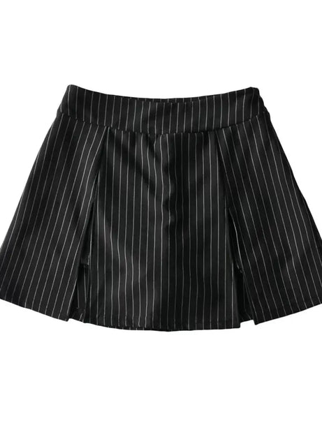 Noir Line Split Skirt